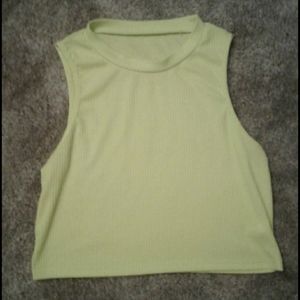 Cropped Neon Green tank top